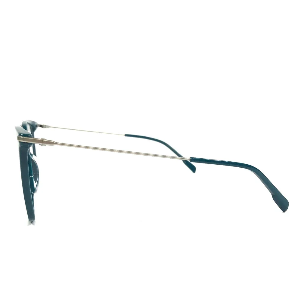 Gigi Studios Eyeglasses Frames AMARA GS8002/030 Green Silver Titanium 55-16-145